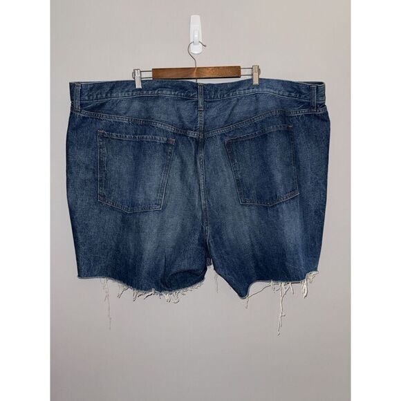 Old Navy High Rise Slouchy Blue Jean Shorts Cut Off Denim 5" Non Stretch 28 Plus - Picture 6 of 13